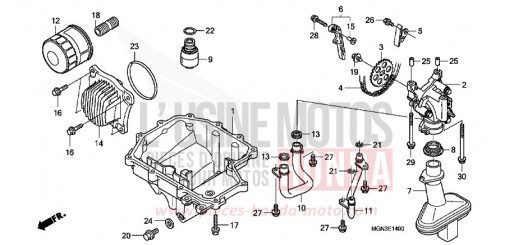 OIL PAN/OIL PUMP CBF600NA de 2010